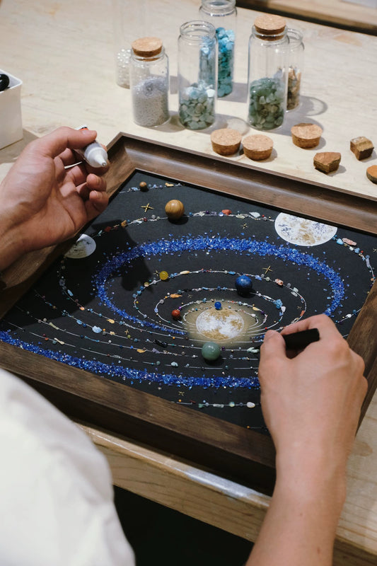 梵陶FT.宇宙标本DIY.礼物.装饰画.八大行星太阳系.软装家居画
