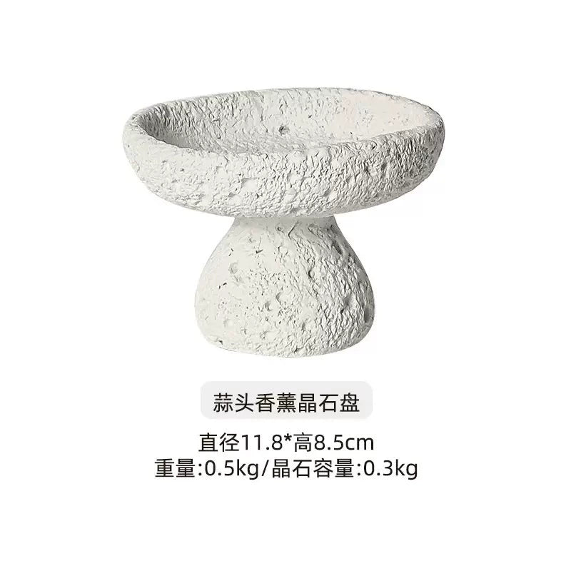 天然水晶原石造景盘微景观装饰摆件水晶球底座手链养护底盘收纳