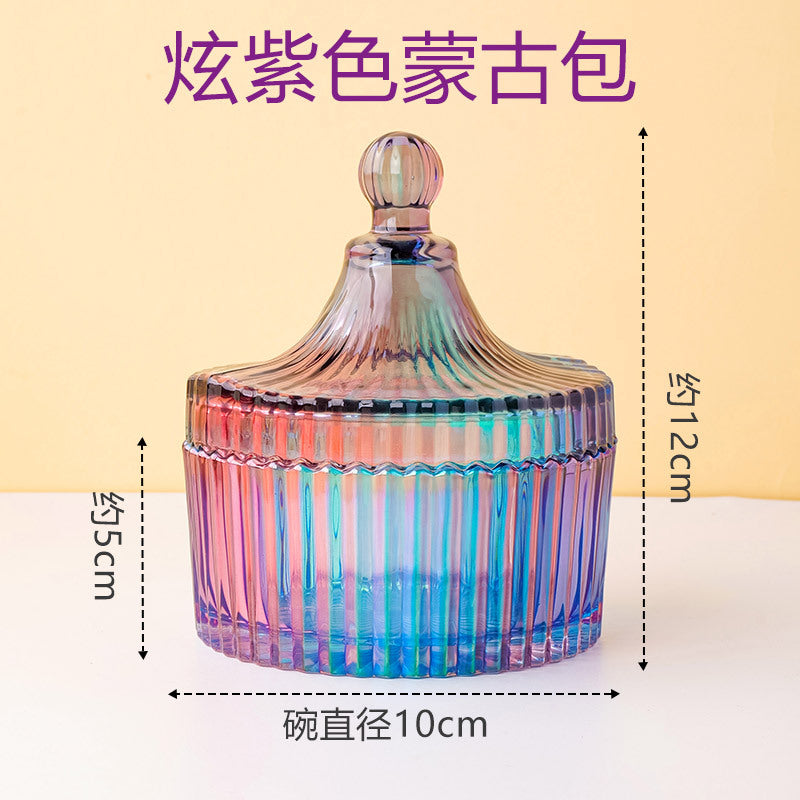水晶消磁碗御守盐净化玻璃碗白水晶消磁碎石扩香石容器首饰收纳盒