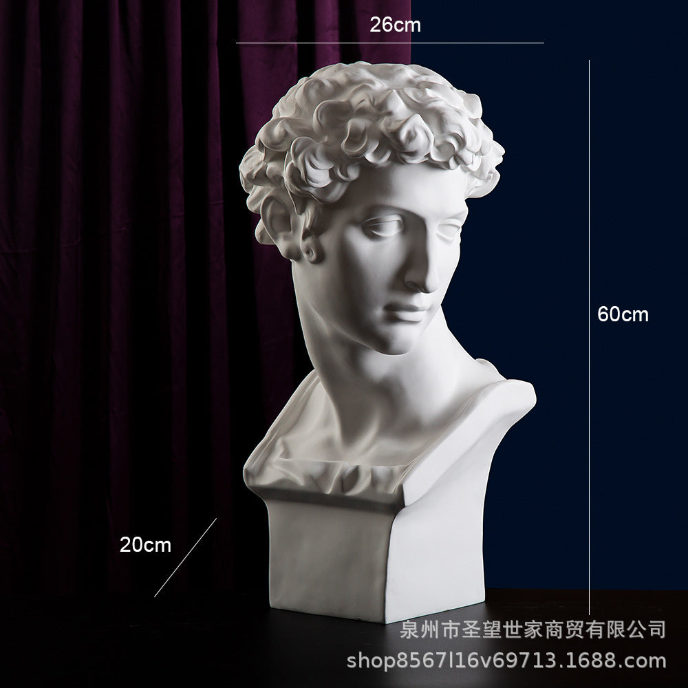 北欧ins风小卫摆件几何体树脂石膏雕像装饰摆拍朱利亚诺·美第奇