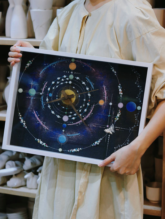 夜光款.极光星盘 宇宙太空星球装饰画 生日礼物 客厅挂画 软装画