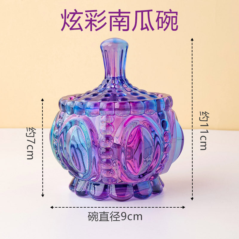 水晶消磁碗御守盐净化玻璃碗白水晶消磁碎石扩香石容器首饰收纳盒