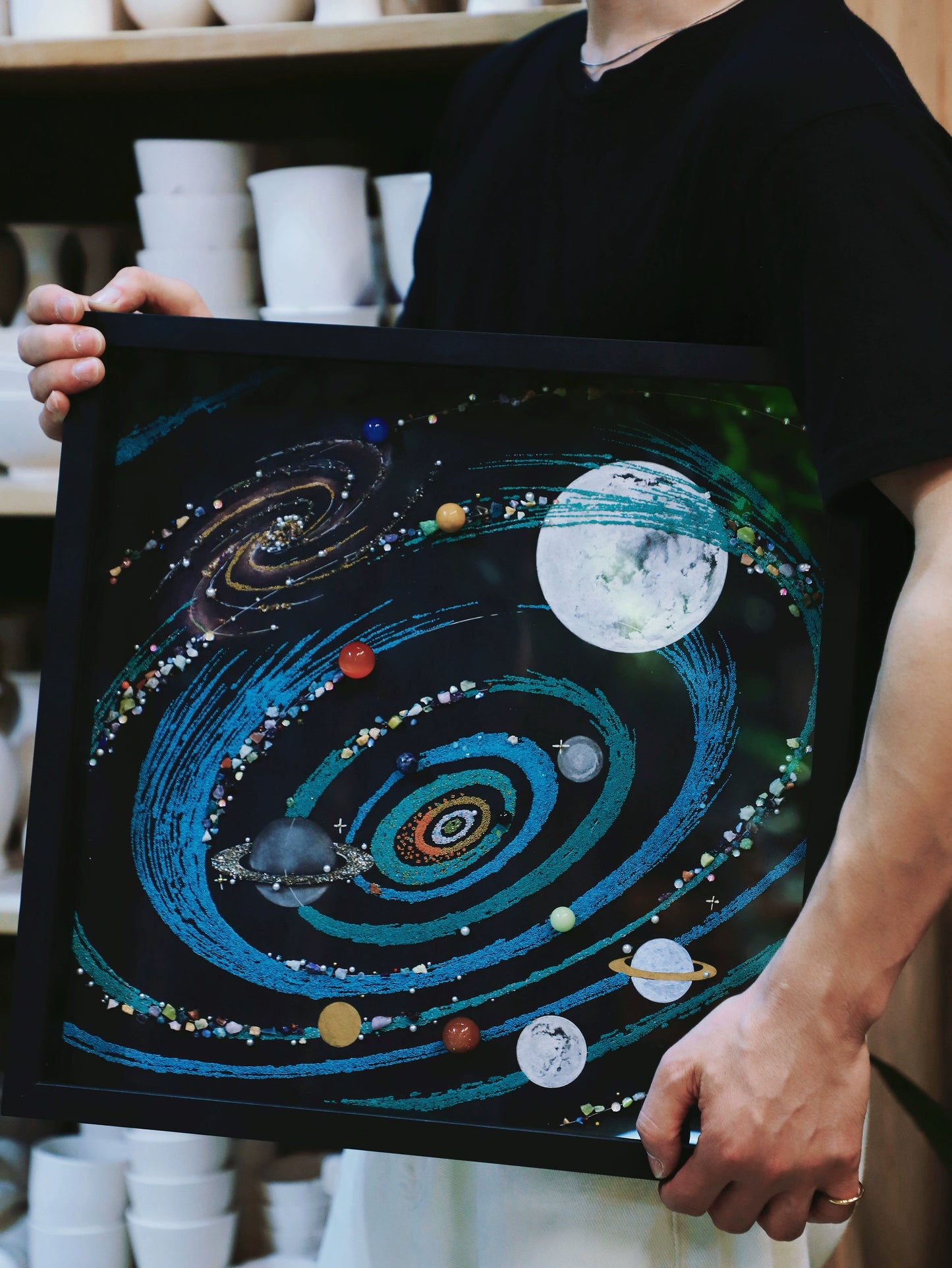 升级炫彩｜玻璃相框｜梵陶FT｜宇宙矿石星球画水晶能量画家居挂画