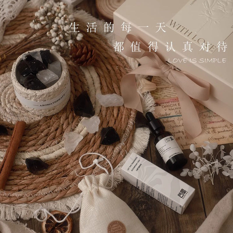 晶石香薰礼盒香薰小众高级卧室精油扩香石新婚生日礼物香氛伴手礼