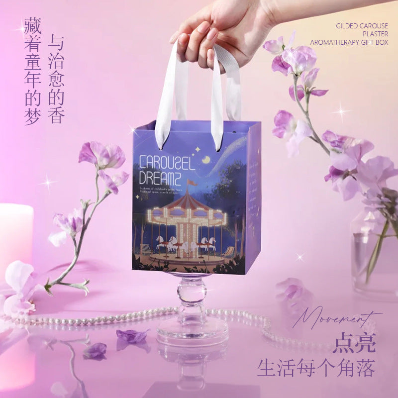 扩香石香薰晶石室内香氛晶石精油小众高级感旋转木马香薰摆件礼物