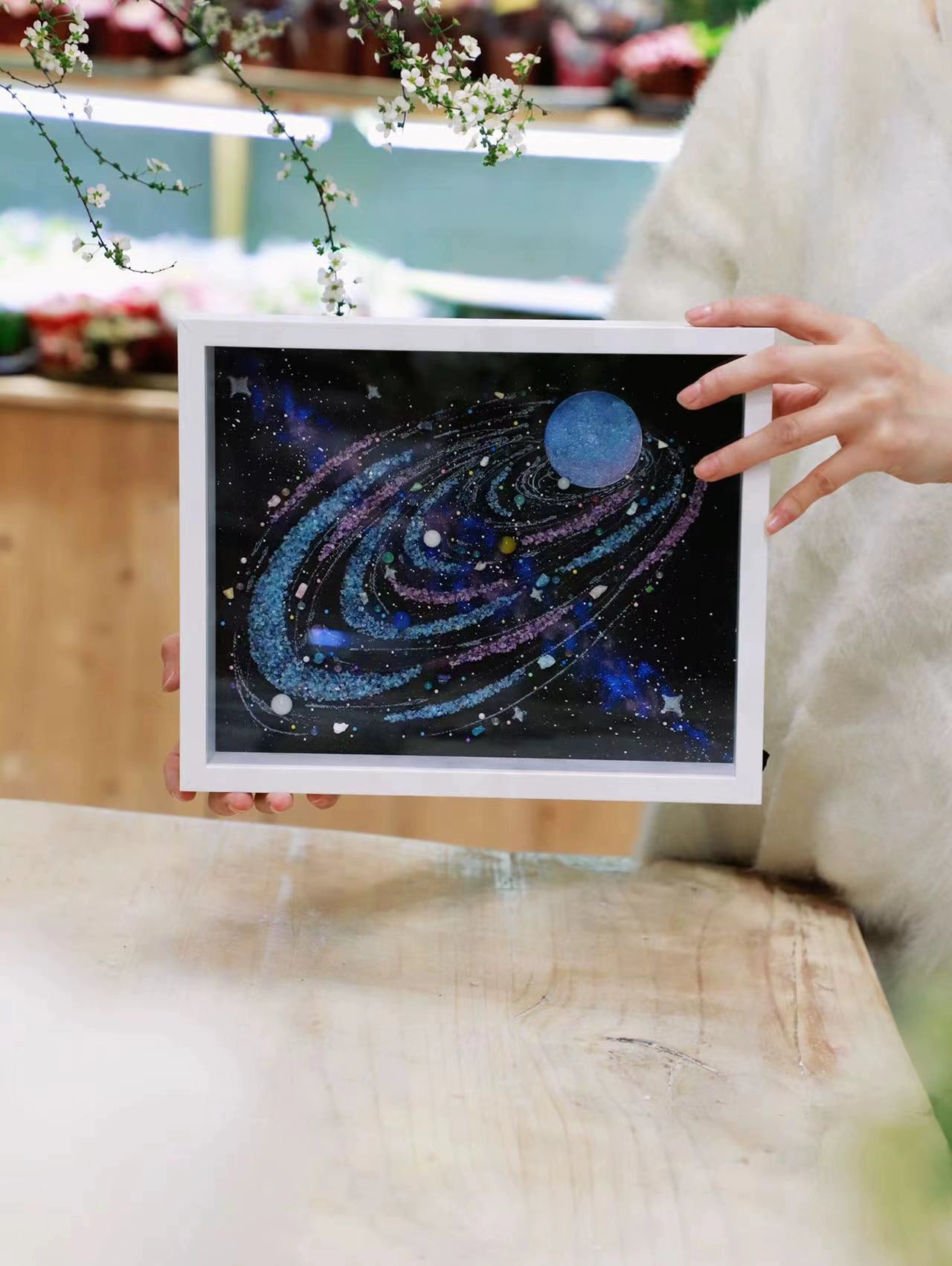 夜光款｜夜光海王星桌面摆件氛围装饰画宇宙星球diy生日礼物相框