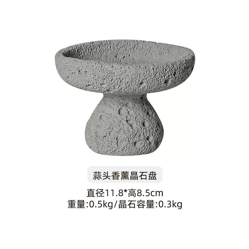 天然水晶原石造景盘微景观装饰摆件水晶球底座手链养护底盘收纳