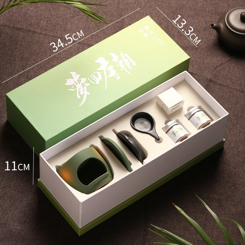 沉香檀香陶瓷香炉隔火空薰炉香薰炉蜡烛礼物送礼香薰礼盒批发定制