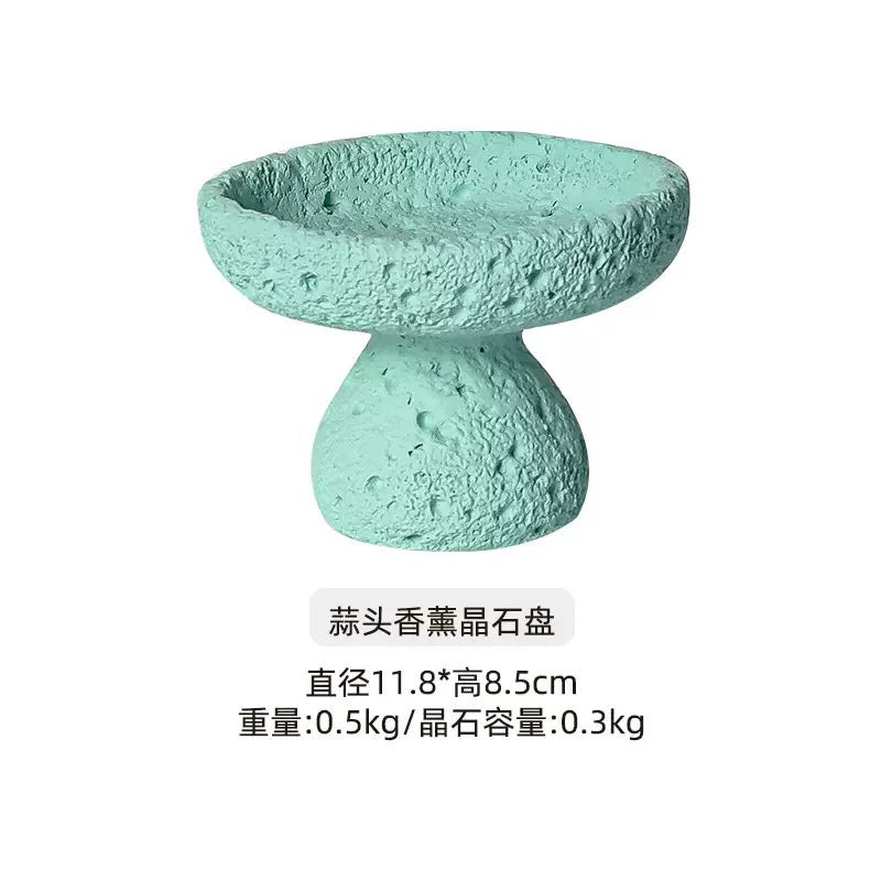 天然水晶原石造景盘微景观装饰摆件水晶球底座手链养护底盘收纳